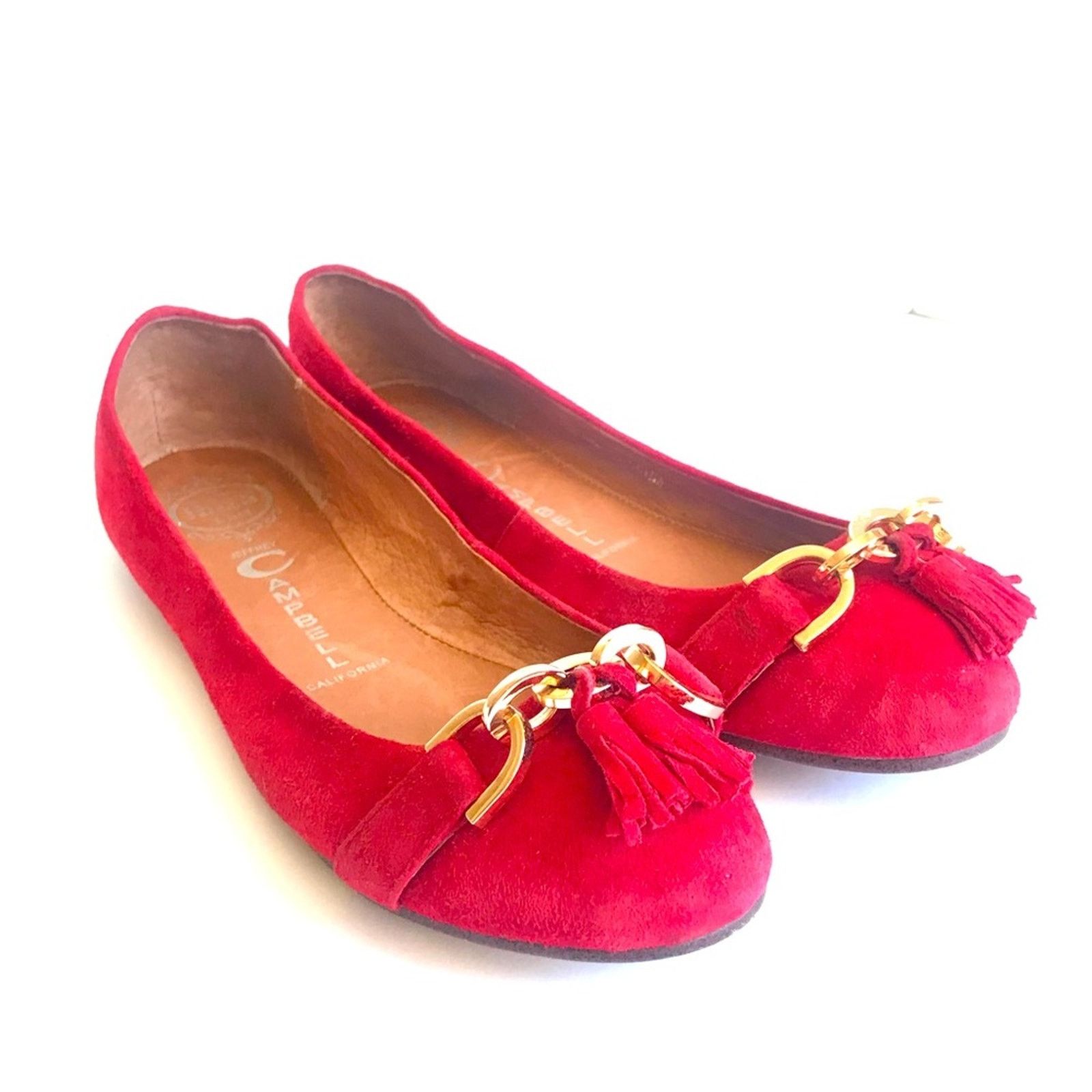 Jeffrey Campbell Jeffrey Campbell Suede Flats US 7.5 🎈 Red Size US 7.5 / IT 37.5 - 1 Thumbnail