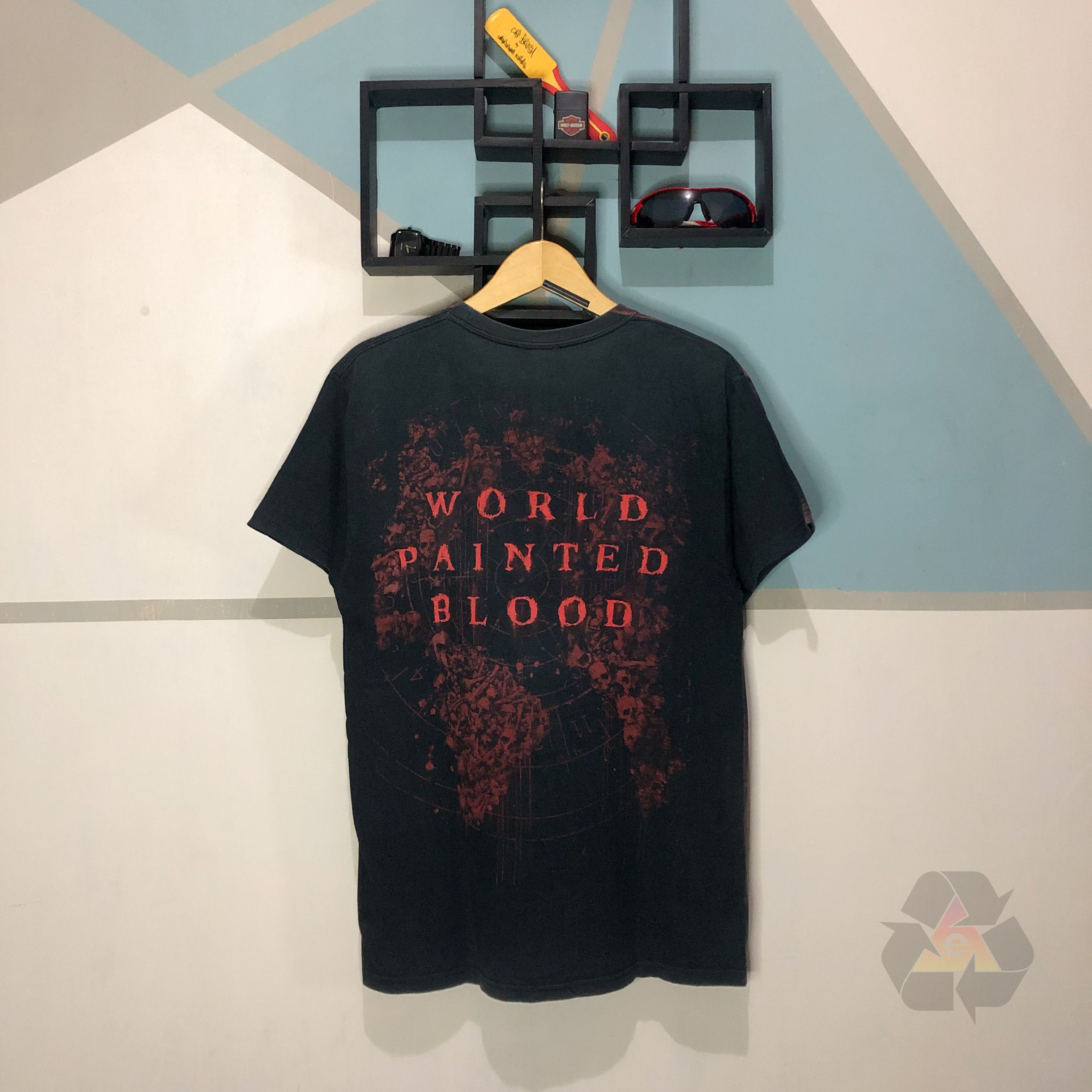 Band Tees RARE Vintage Slayer World Painted Blood Full Print AOP Size US M / EU 48-50 / 2 - 12 Thumbnail