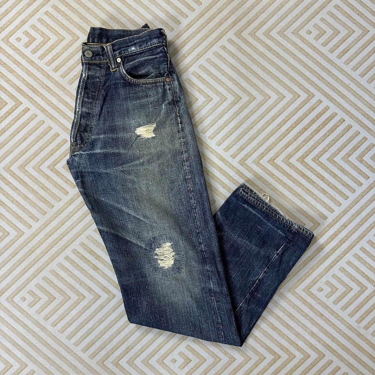 Evisu × Japanese Brand Distressed Carft & Co Yamani Jeans (waist 29-30) Evisu Style Size US 30 / EU 46 - 4 Thumbnail