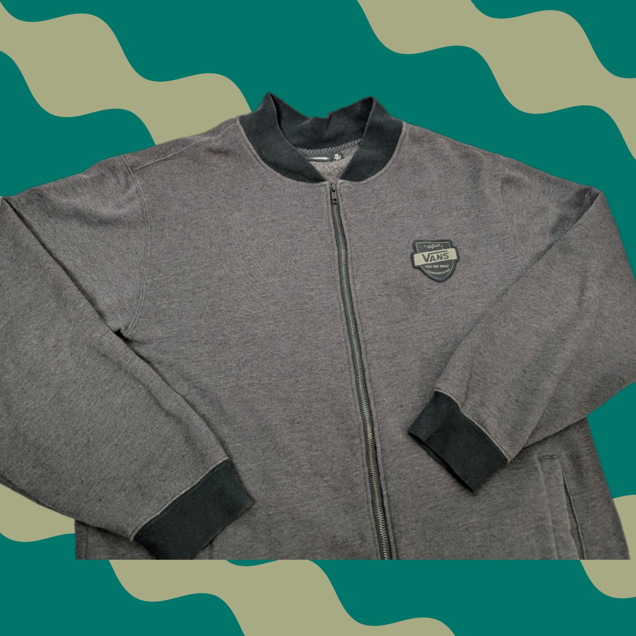 Vans Vans Sweatshirt Mens XL Charcoal Gray Full Zip Fleece Mock Neck Skateboarding Jacket? Size US XL / EU 56 / 4 - 1 Thumbnail