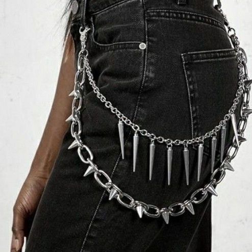 Designer New Design Vintage Belt Riveted Belts Menswear Accessories Size ONE SIZE - 4 Thumbnail