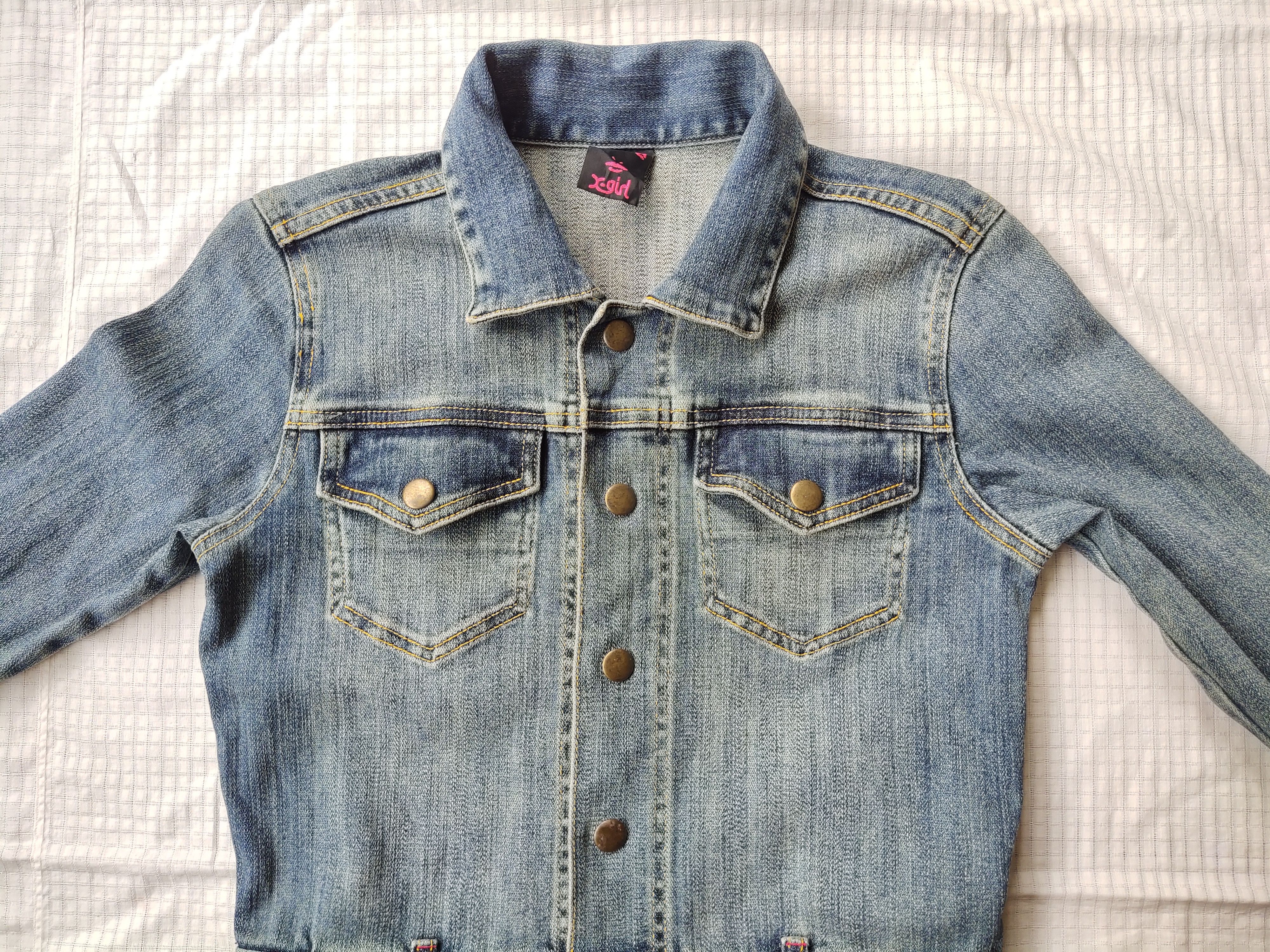 Japanese Brand × X-Girl (D34) X-Girl Japan Stretch Denim Short Dress 3/4 Sleeve Sz 1 Size S / US 4 / IT 40 - 2 Thumbnail
