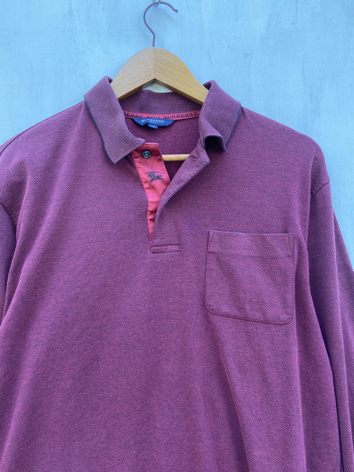 Burberry 🔥 Burberry Golf polo t shirt long sleeve Size US M / EU 48-50 / 2 - 2 Thumbnail