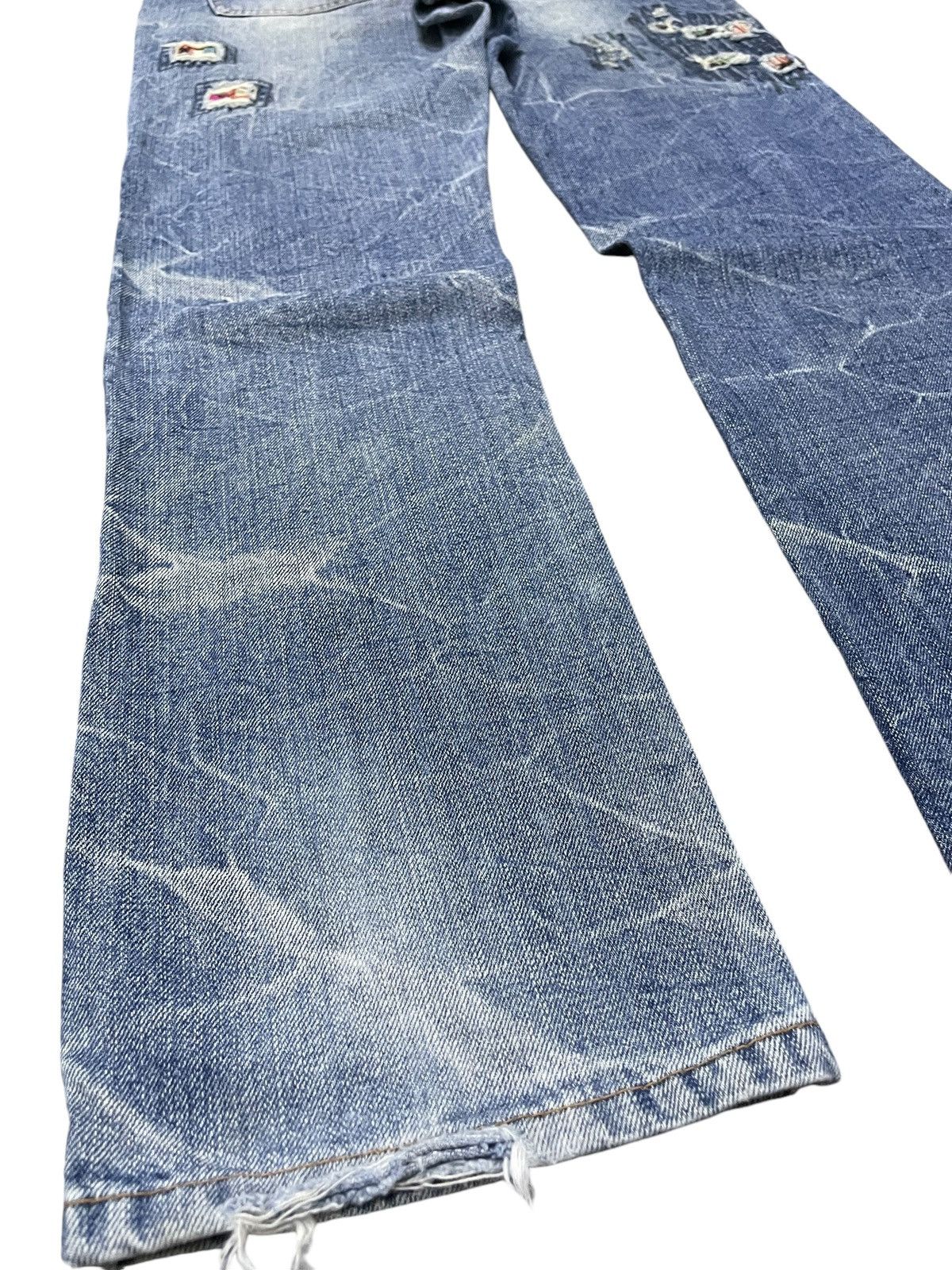 5351 POUR LES HOMMES × Hysteric Glamour Boro Heavy Stitched Japanese Brand Distressed Jeans Size US 30 / EU 46 - 17 Thumbnail