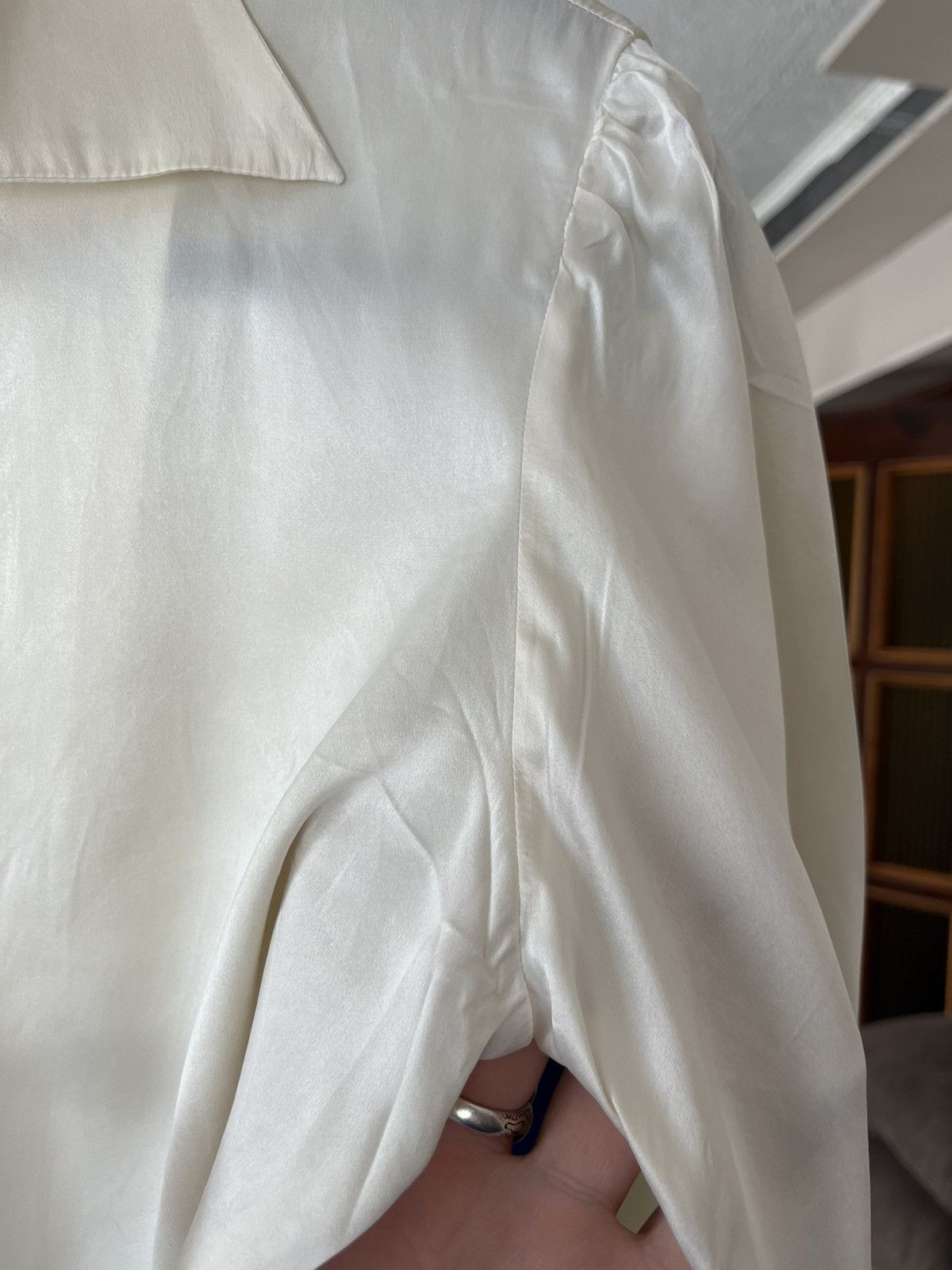 agnes b. Agnes B. Paris Silk Shirt Button Long Sleeve Size M / US 6-8 / IT 42-44 - 9 Thumbnail