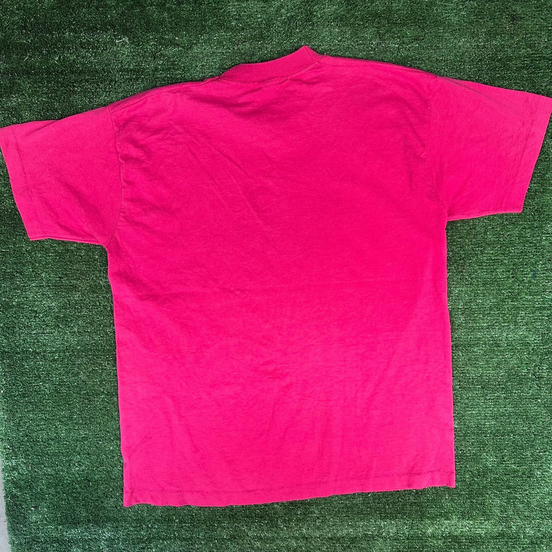 Fruit Of The Loom Vintage 90s Dorset Vermont T-Shirt Hot Pink L Single Stitch Size US L / EU 52-54 / 3 - 5 Thumbnail