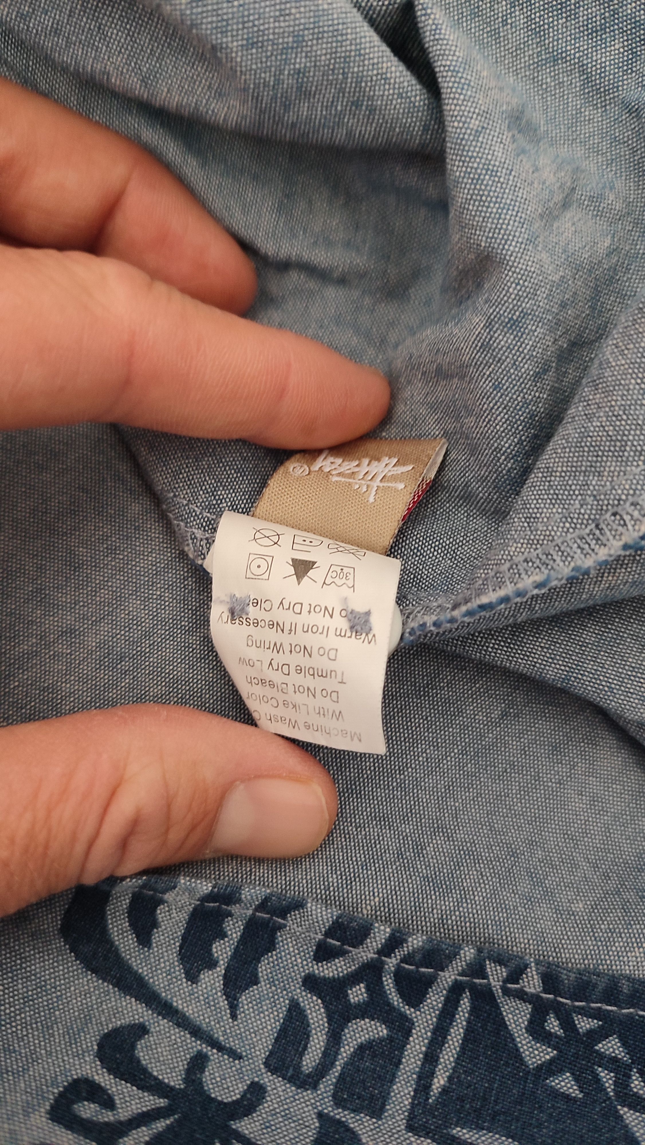 Designer × Stussy Faded blue Stussy Shirt Geometric Stussy Printed Shirt Size US M / EU 48-50 / 2 - 9 Thumbnail