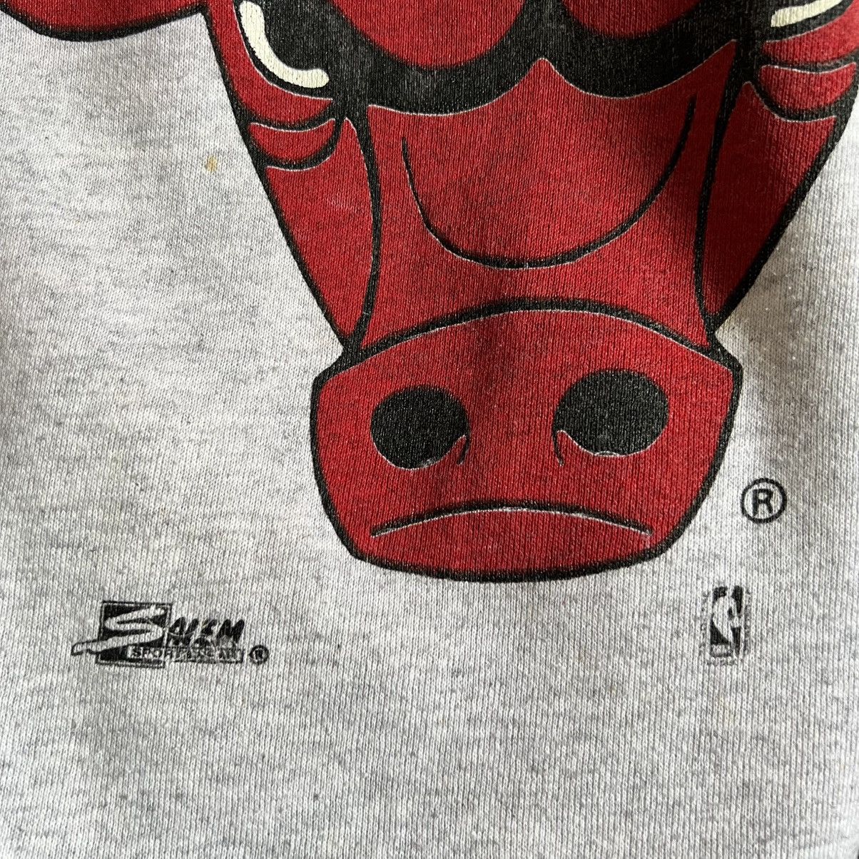 NBA × Salem Sportswear × Vintage Vintage 90’s Chicago Bulls Hoodie Size US XL / EU 56 / 4 - 4 Thumbnail