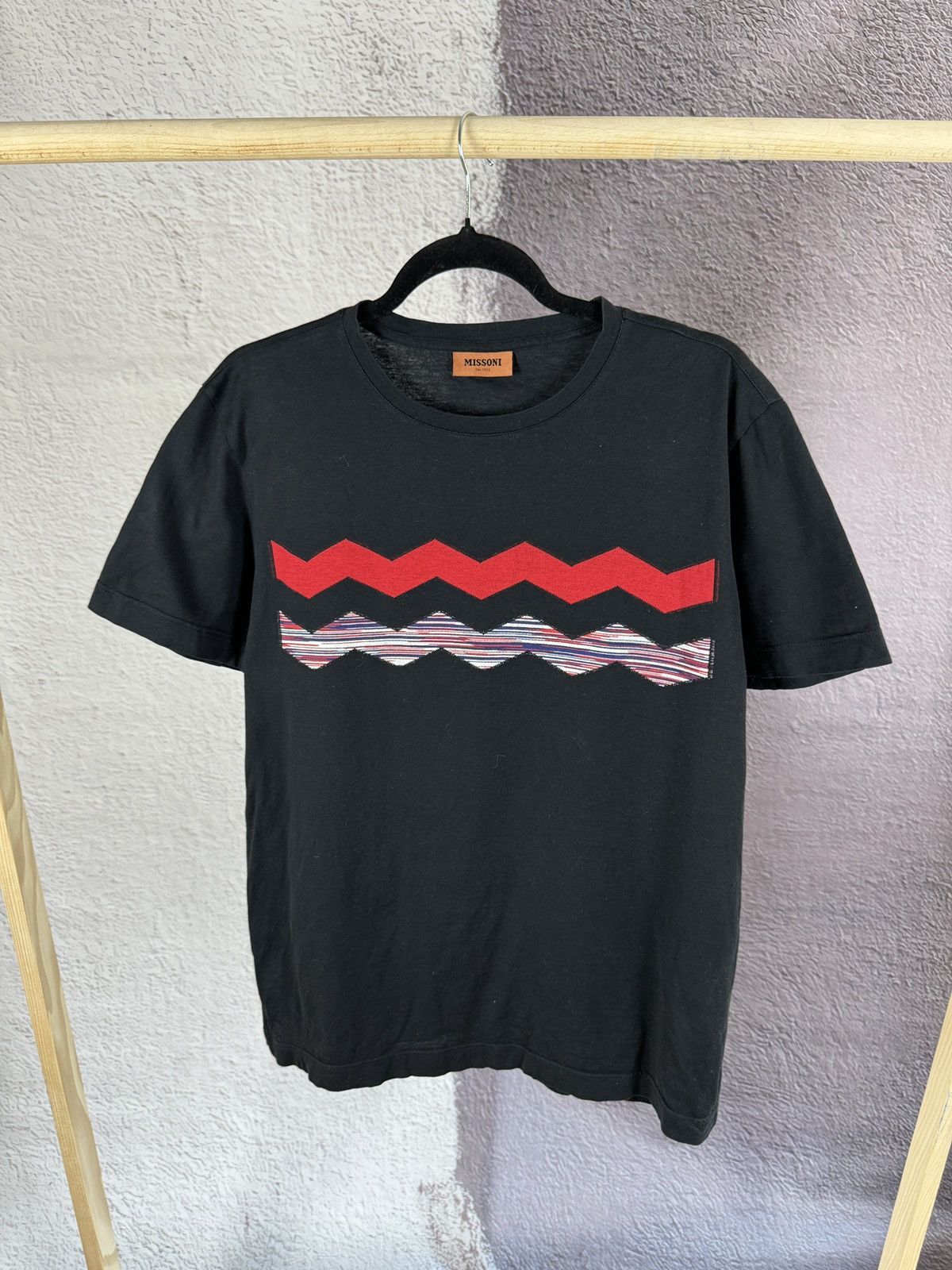 Missoni Missoni zigzag striped black tee shirt Size US M / EU 48-50 / 2 - 1 Thumbnail