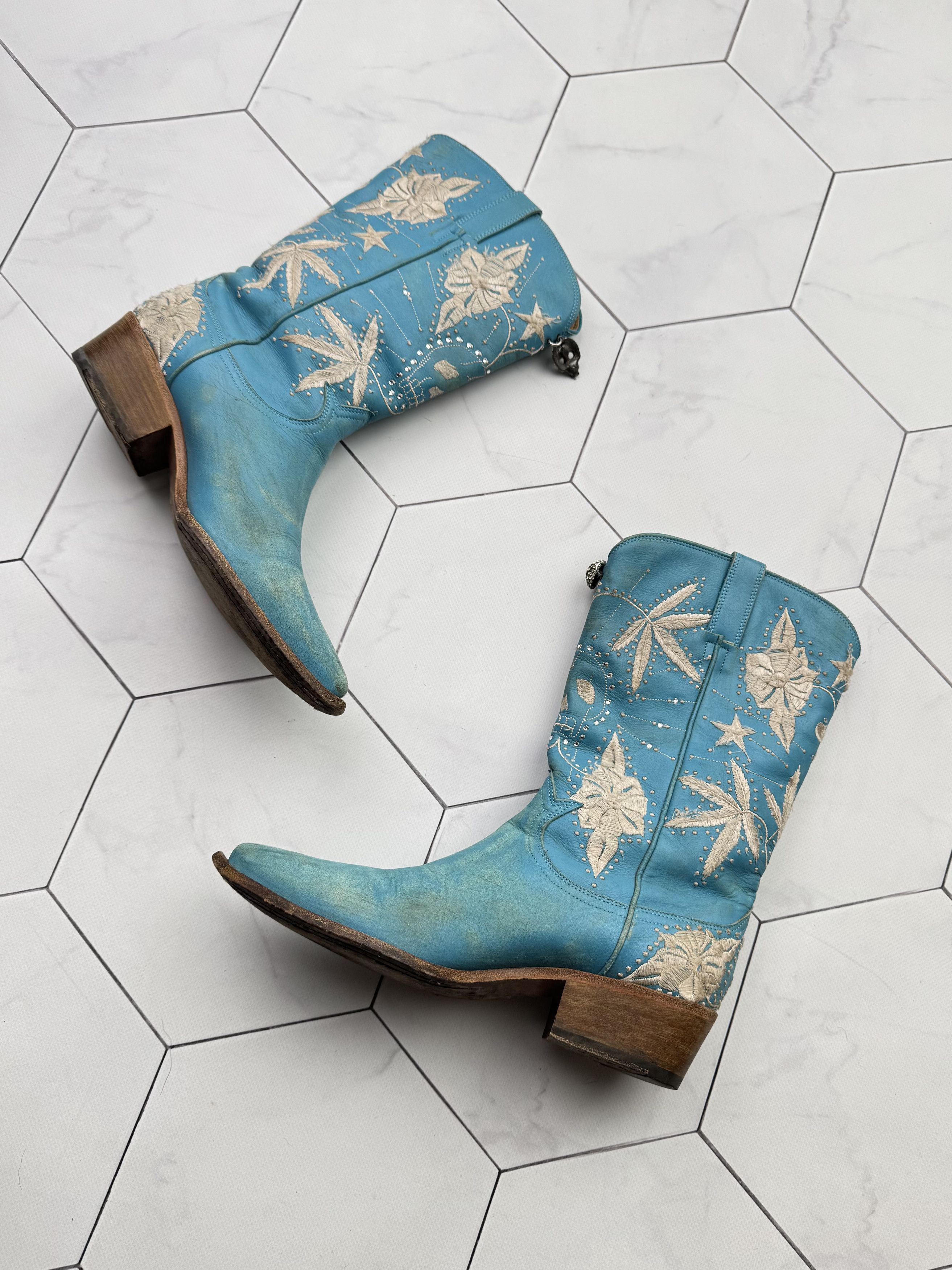 John Richmond John Richmond Vintage Leather Western Boots (B261)E2 Size US 7 / IT 37 - 6 Thumbnail