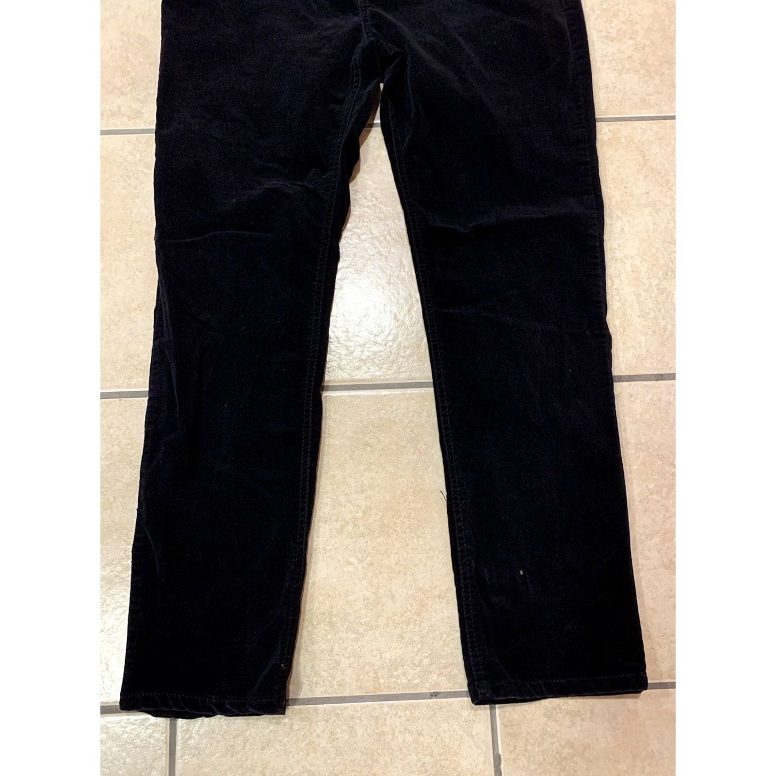 Velour Nike Women's Pants Tyte TY2734 Black Velour Straight 13 Inseam 29" Regular Stretch Pockets Slimming Casual Workwear Jeans-Trousers Size 34" / US 12 / IT 48 - 4 Thumbnail