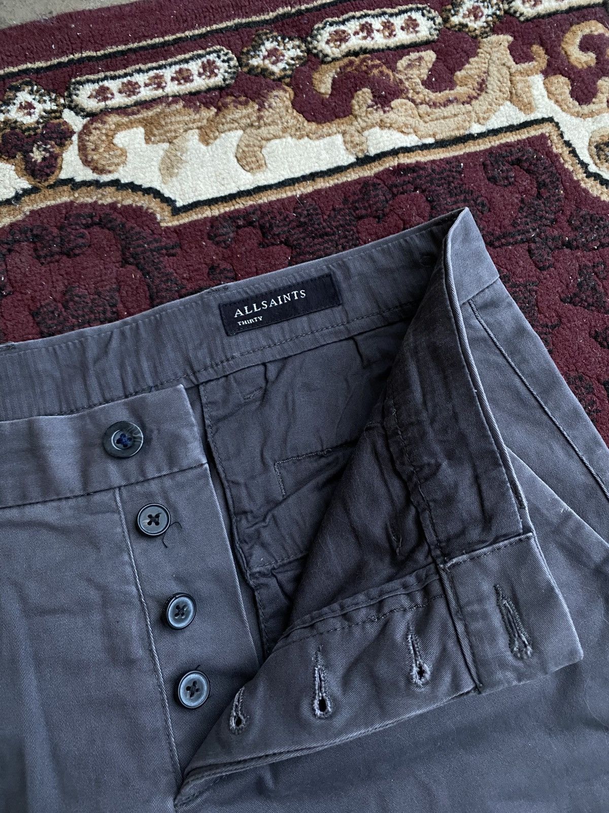 Allsaints Allsaints Chino Pants Denim Dark grey 30 size classic casual Size US 30 / EU 46 - 4 Thumbnail