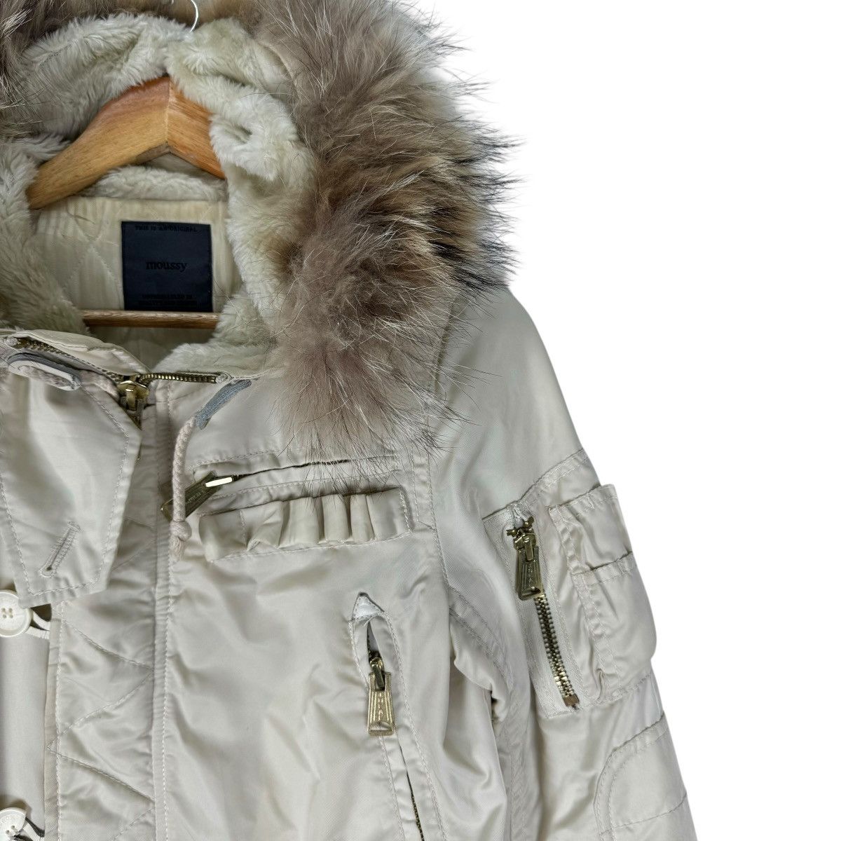 If Six Was Nine ☀️MOUSSY FUR HOODIE PARKA JACKET Size S / US 4 / IT 40 - 3 Thumbnail