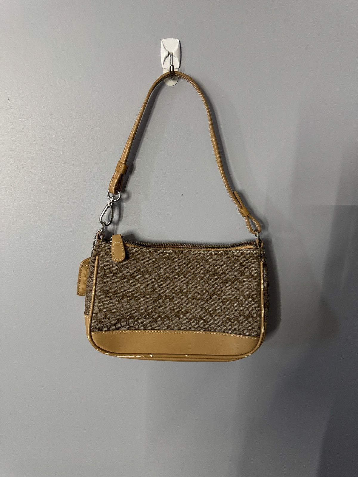 Coach Coach Signature Demi mini Pouch Hand Bag Canvas Leather Size ONE SIZE - 4 Thumbnail