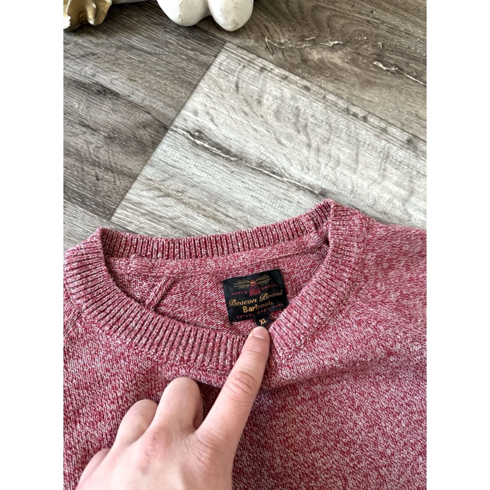Barbour VINTAGE Barbour Sweater Pullover Men’s Cotton Outdoor XL Knitted Beacone Barbour 90s Classic Size US XL / EU 56 / 4 - 3 Thumbnail