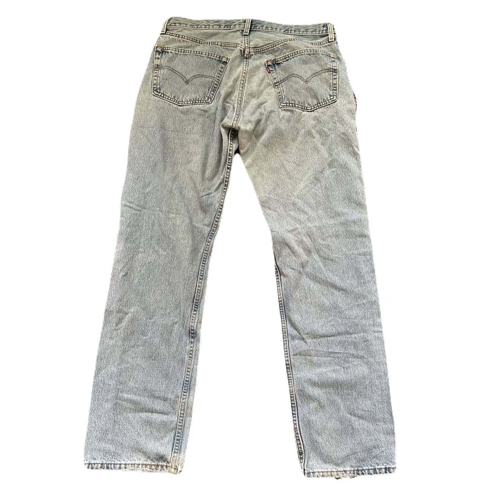 Levi's VINTAGE Levi’s 501 Jeans Light Wash Button Fly 38X34 Mens Straight Blue 2000s Y2K Size US 38 / EU 54 - 2 Thumbnail