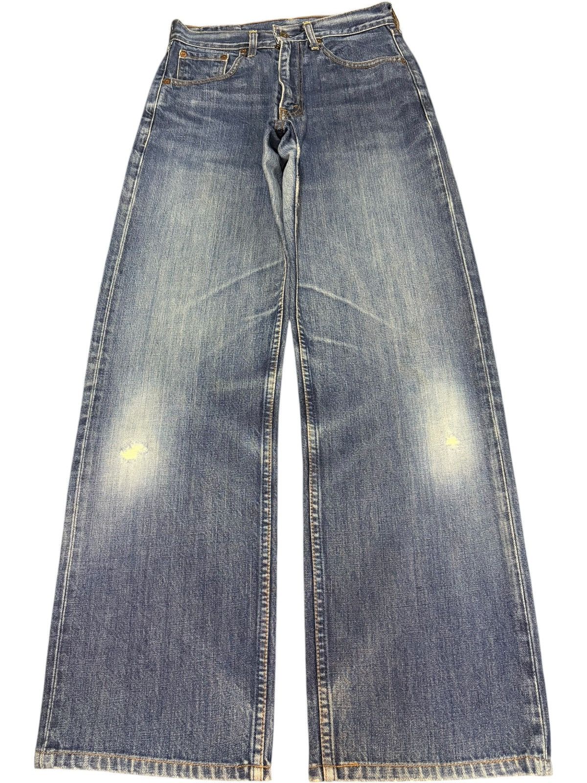 Levi's Vintage 90s Levis 504 Distressed Wideleg Baggy Jeans Size US 27 - 1 Thumbnail