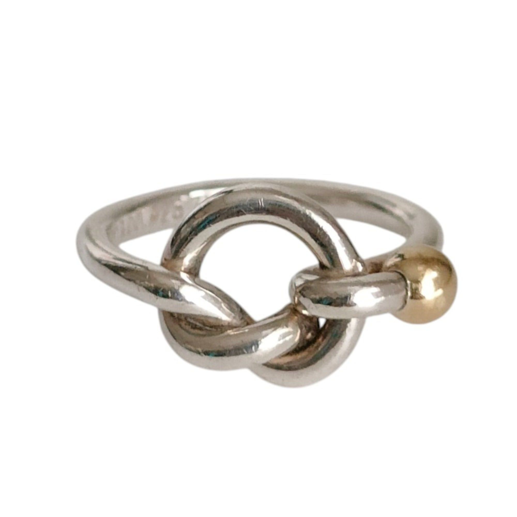 Tiffany & Co. TIFFANY&Co. Tiffany & Co. 750 925 Love Knot Ring, Silver Gold, Women's Jewelry Size ONE SIZE - 1 Thumbnail