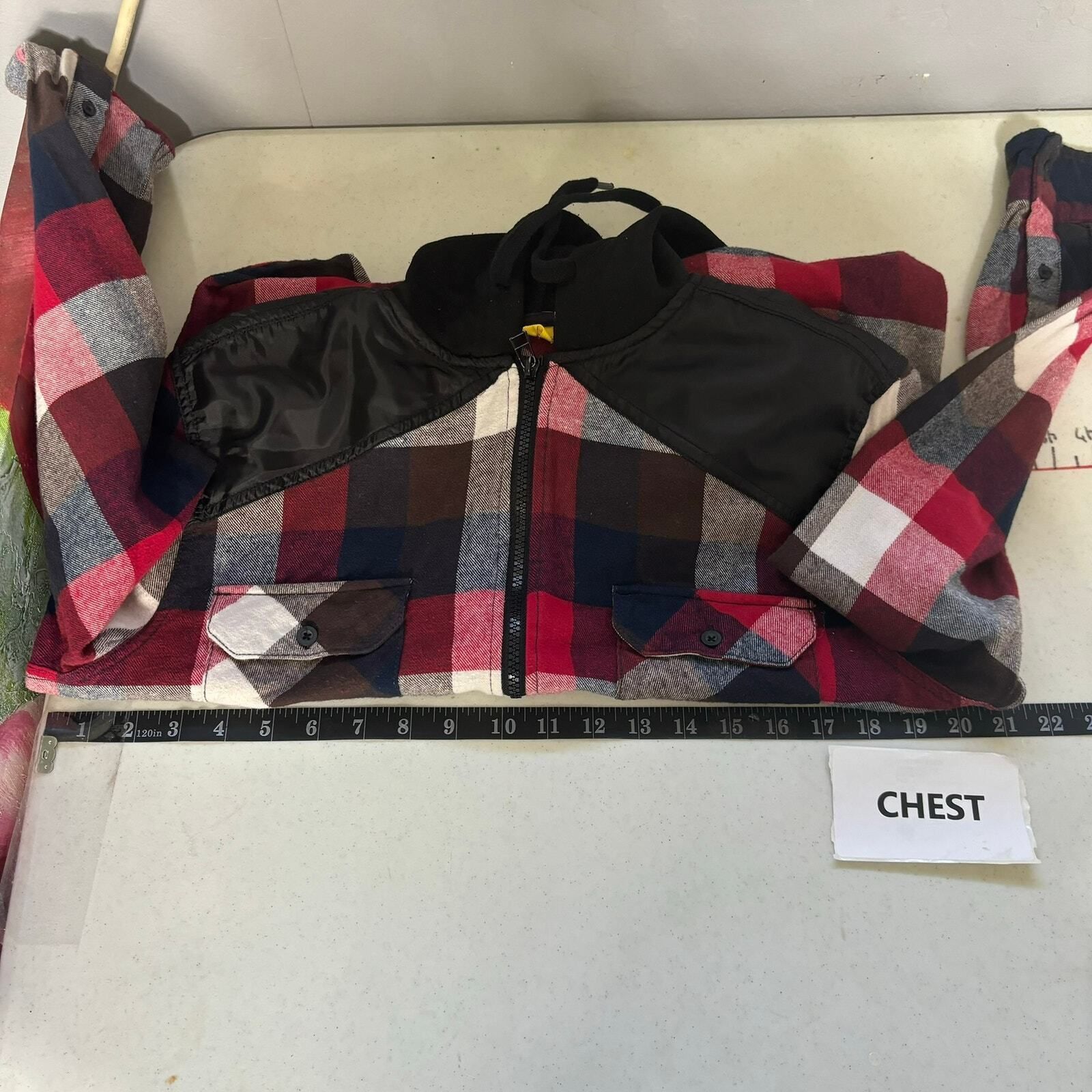 Other Buffalo Plaid Mens Flannel Hoodie Jacket Red Black Size Medi Size US M / EU 48-50 / 2 - 9 Thumbnail
