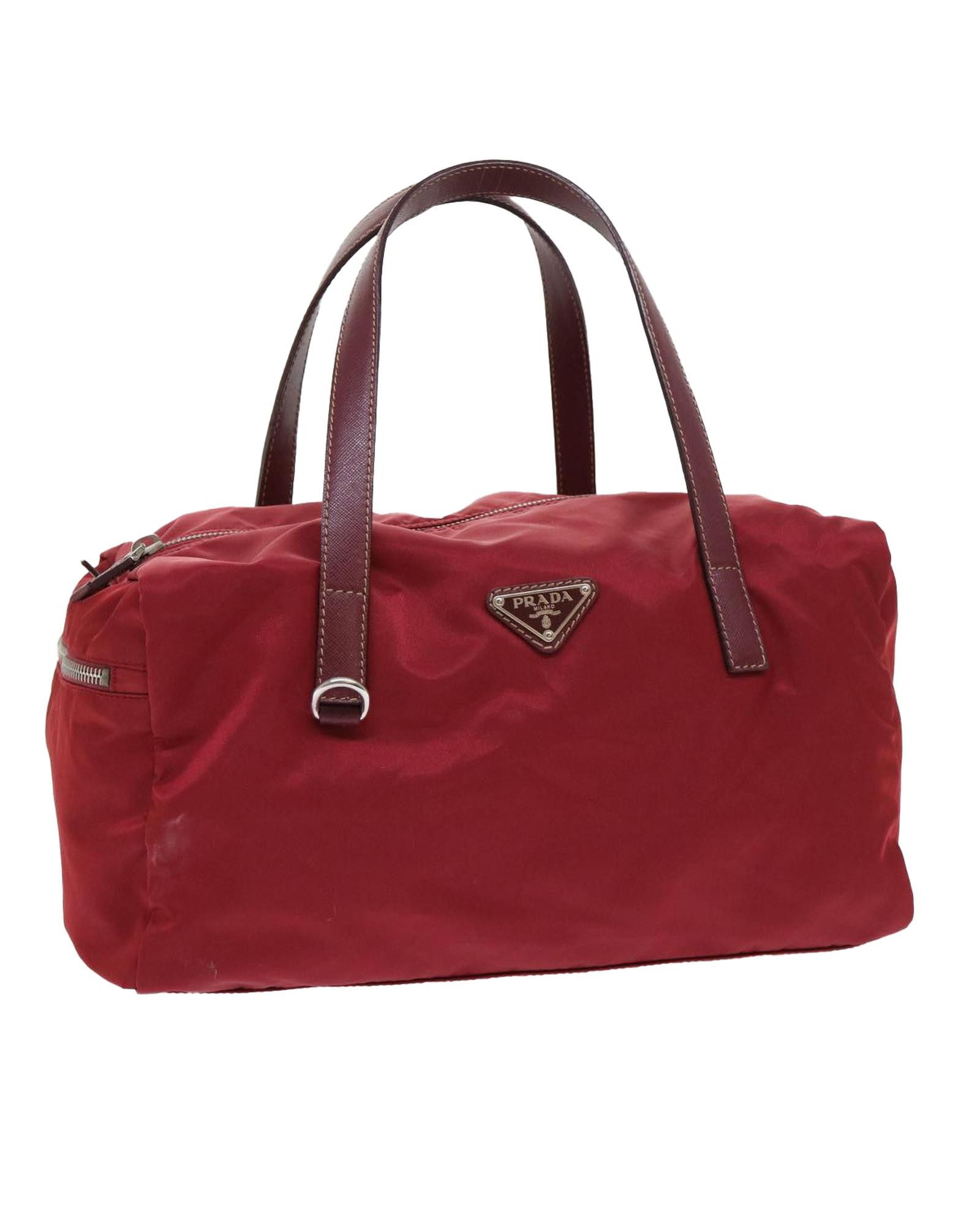 image of Prada Luxury Red Synthetic Shoulder Bag, Women's