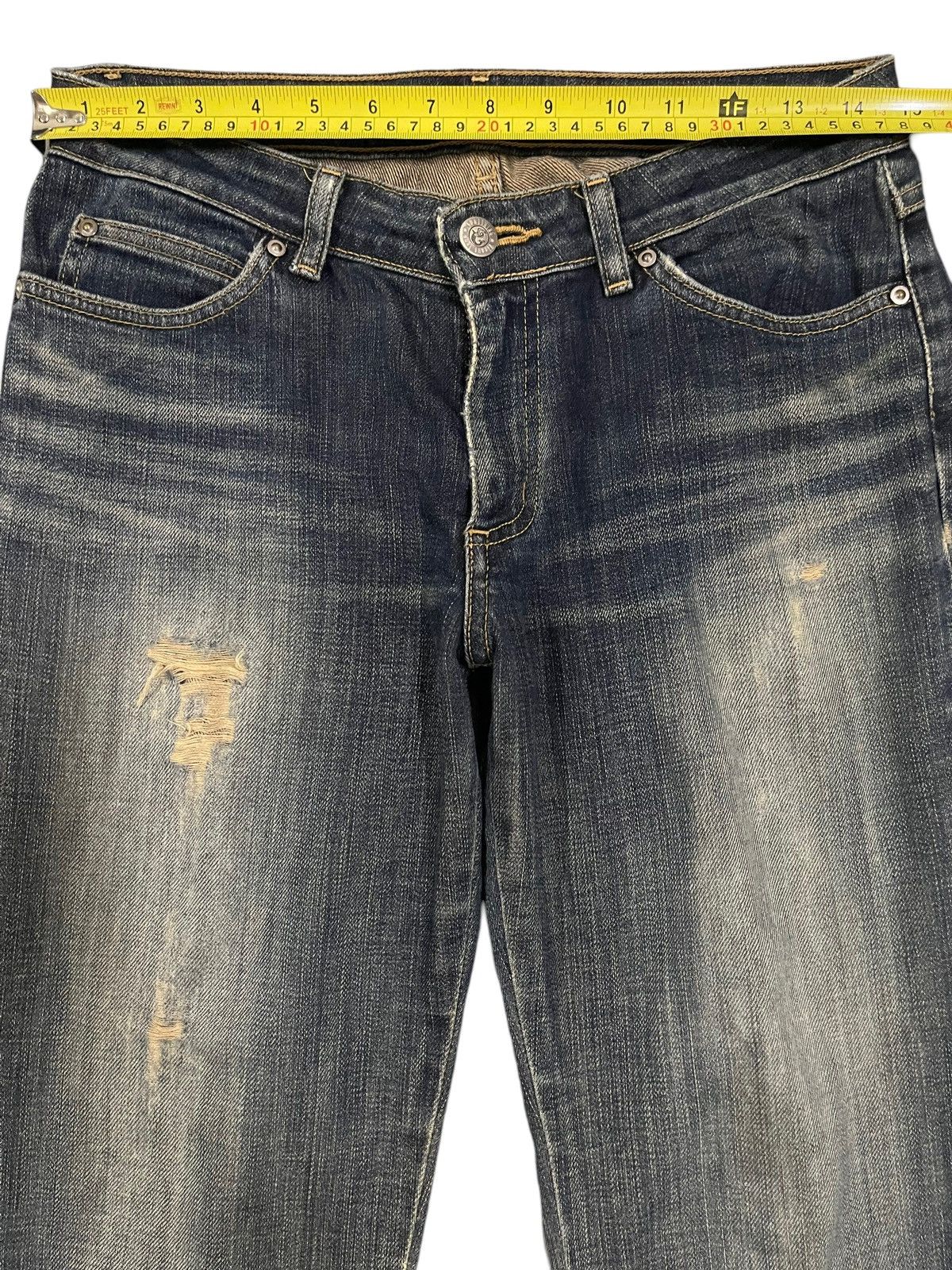 14th Addiction Vintage Japanese Brand Blue Wash Style Flare Jeans Size US 29 - 9 Thumbnail