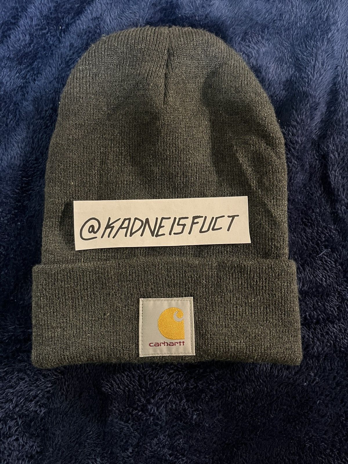 Carhartt Gray Carhartt beanie Size ONE SIZE - 1 Preview
