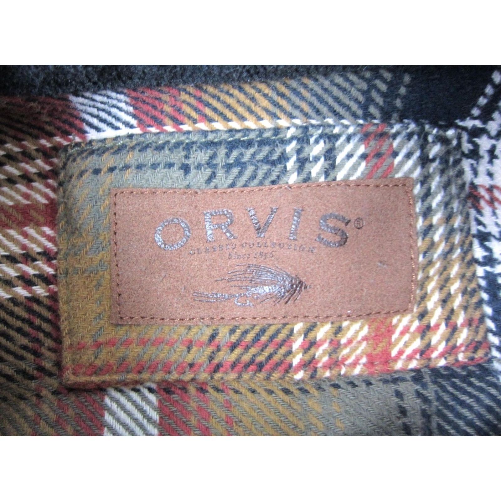 Orvis Orvis Shirt Mens L Flannel Plaid Button-Up Casual Western Cotton 80s 90s Brown Black Size US L / EU 52-54 / 3 - 4 Thumbnail