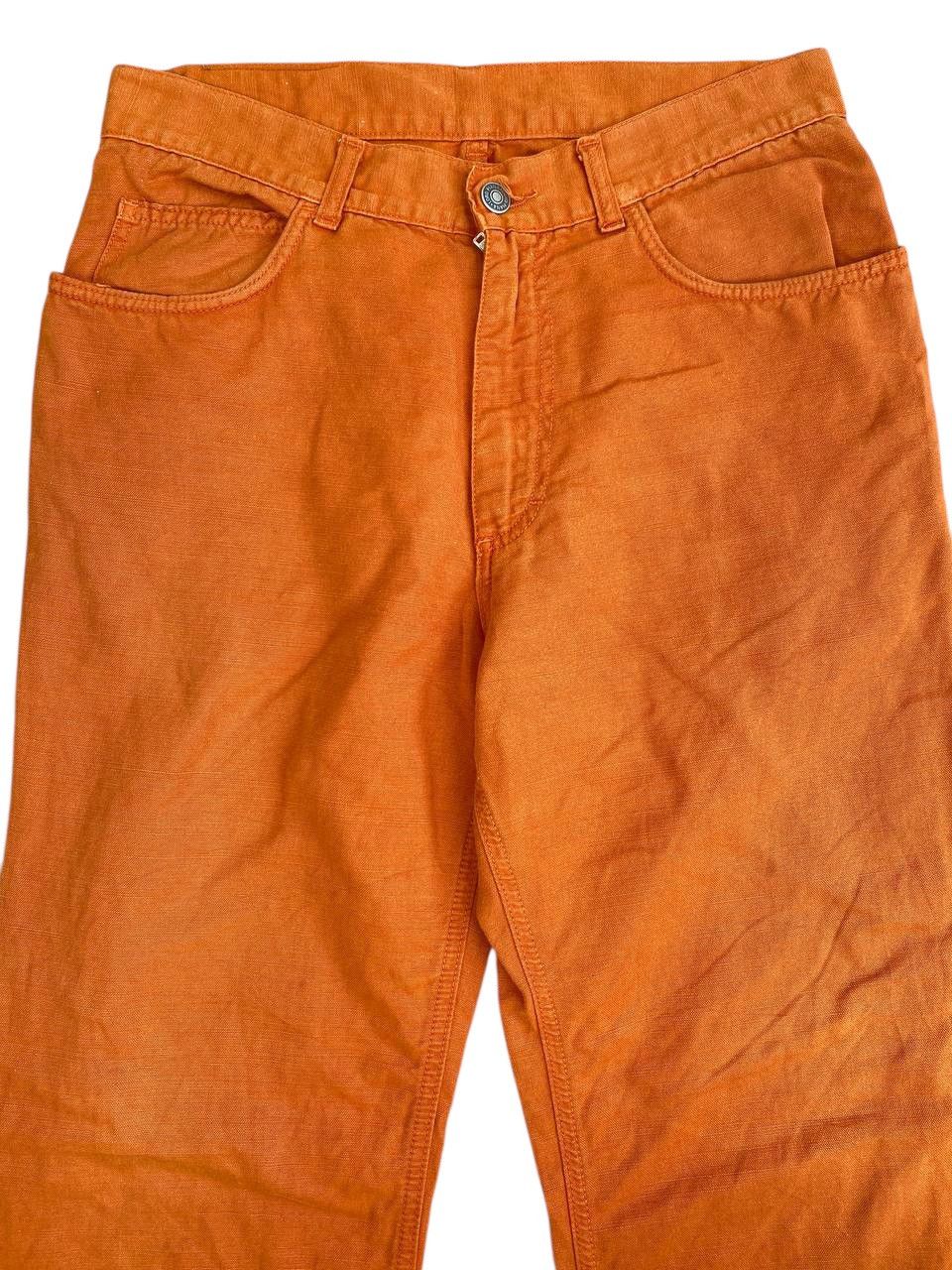 Loro Piana 2000's Lora Piana Faded Orange Denim Pants Size US 30 / EU 46 - 2 Thumbnail