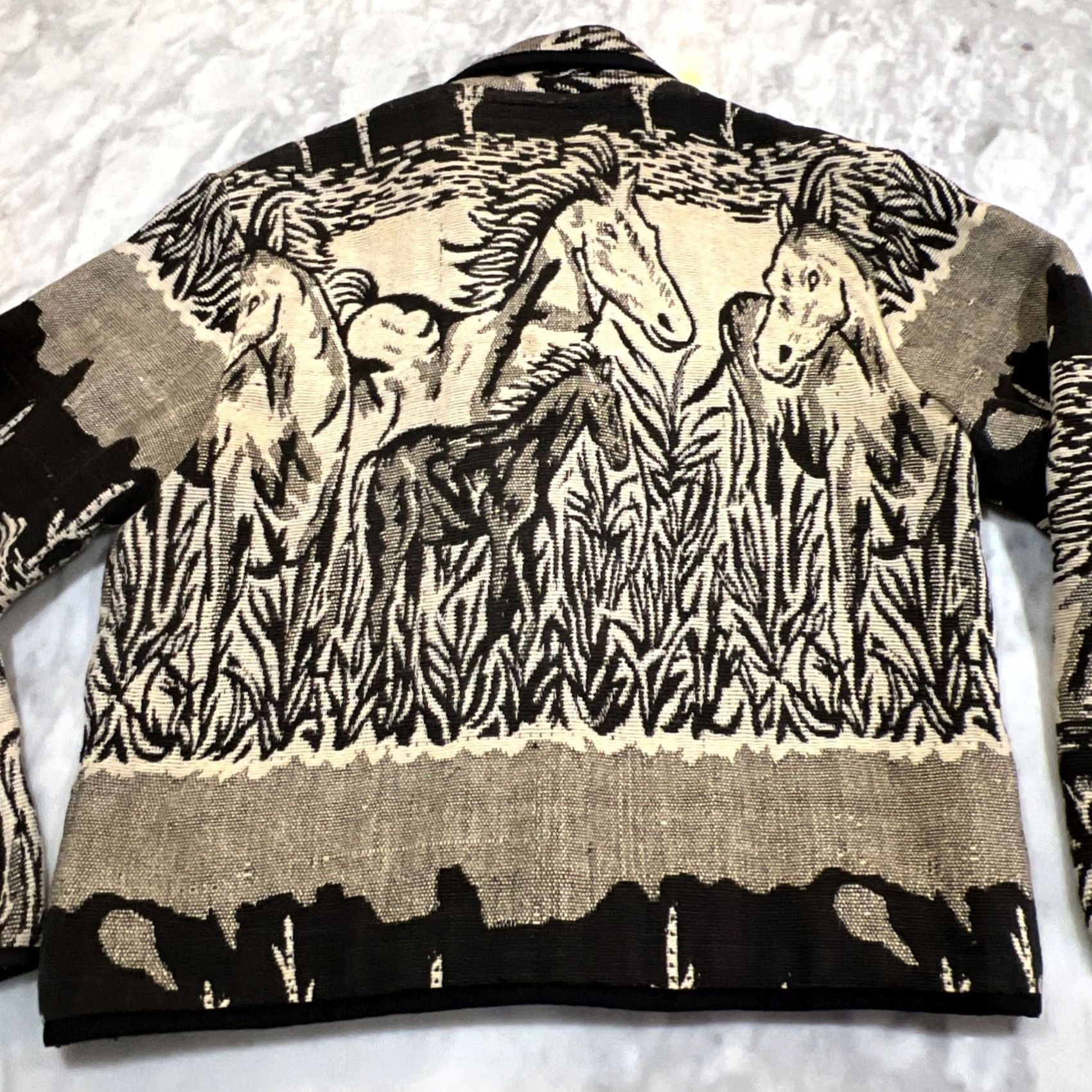 Vintage VINTAGE Brown Cropped Jacket Women's M Cotton Equestrian Horse Cactus Size M / US 6-8 / IT 42-44 - 6 Thumbnail