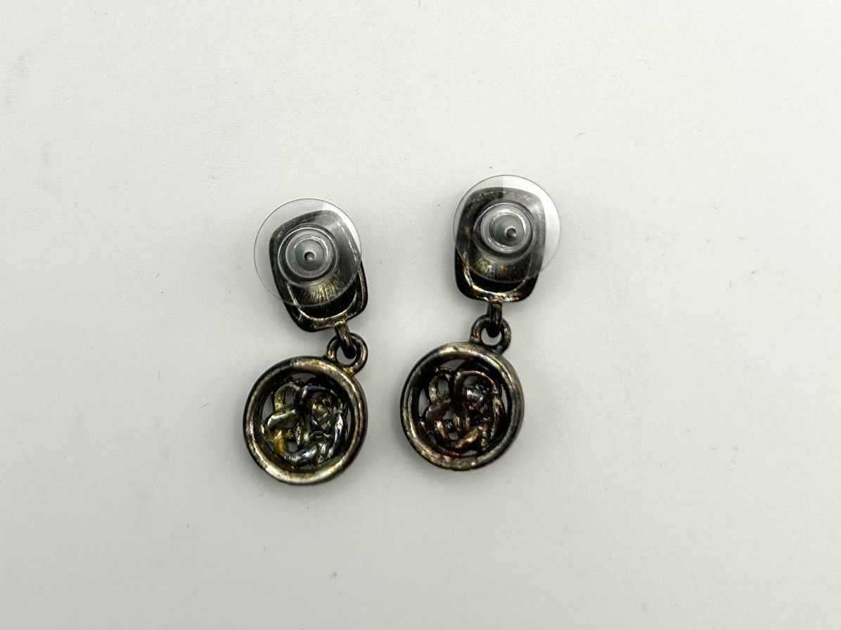 Other Vintage Industrial Grunge Patina Silver Knot Drop Earrings Size ONE SIZE - 4 Thumbnail
