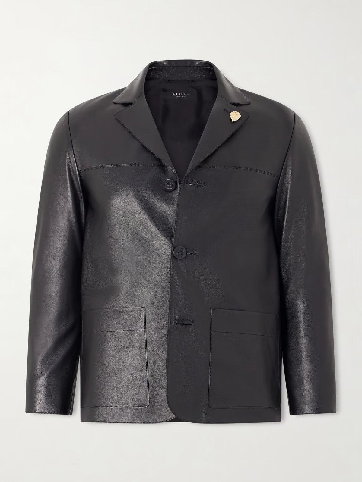 Gucci DEMNA - SS26 Nerd Soft Nappa Leather Jacket 50 Size US M / EU 48-50 / 2 - 24 Thumbnail