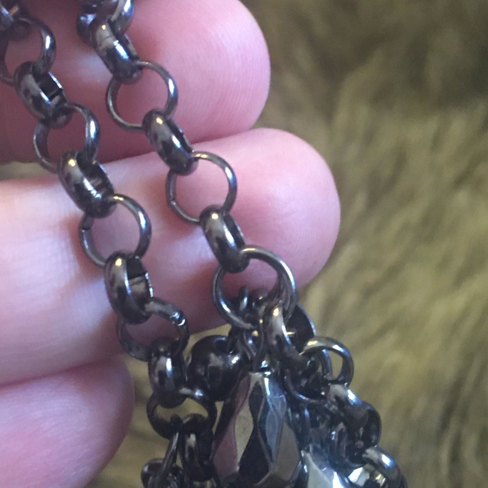 Jewelry Shiny chrome tone faceted bead bib necklace Size ONE SIZE - 6 Thumbnail
