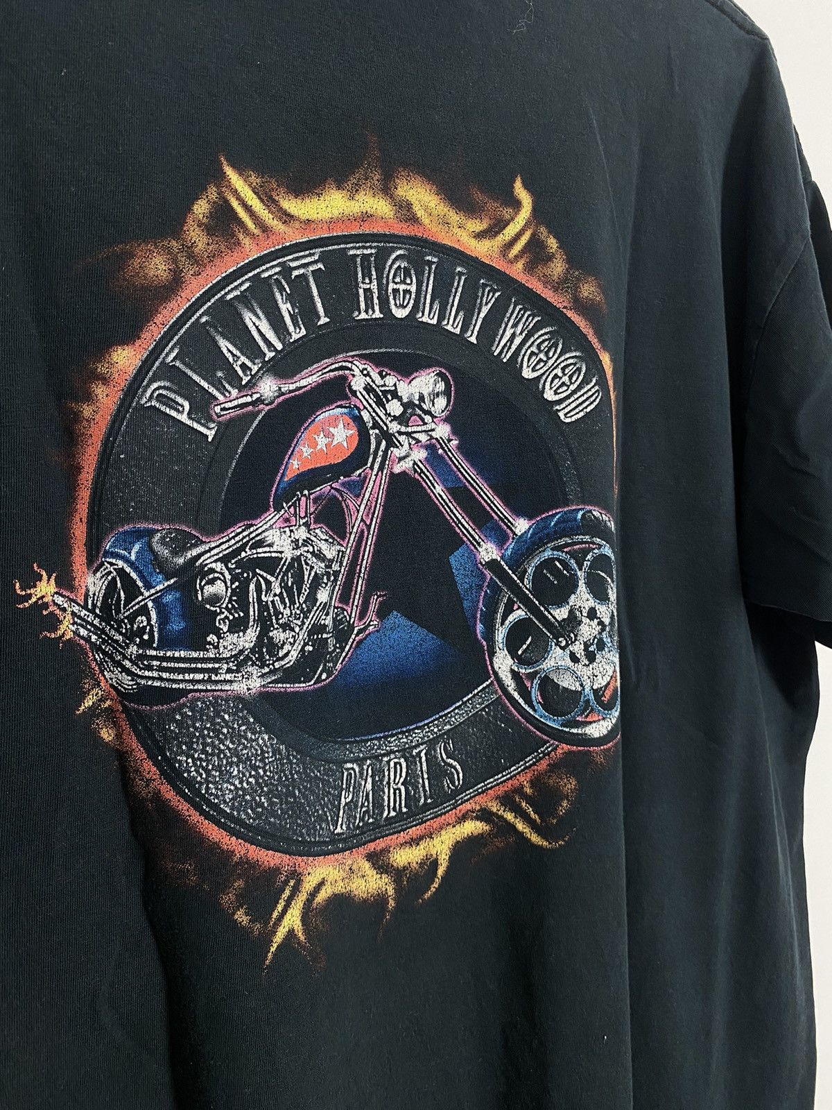 Planet Hollywood × Vintage Vintage 1998 Planet Hollywood Rider Tee Paris Center Logo Size US L / EU 52-54 / 3 - 4 Thumbnail