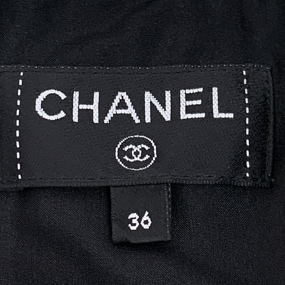 Chanel Chanel Black Logo Silk Straight Long Dress Size 26" / US 2 / IT 38 - 6 Thumbnail