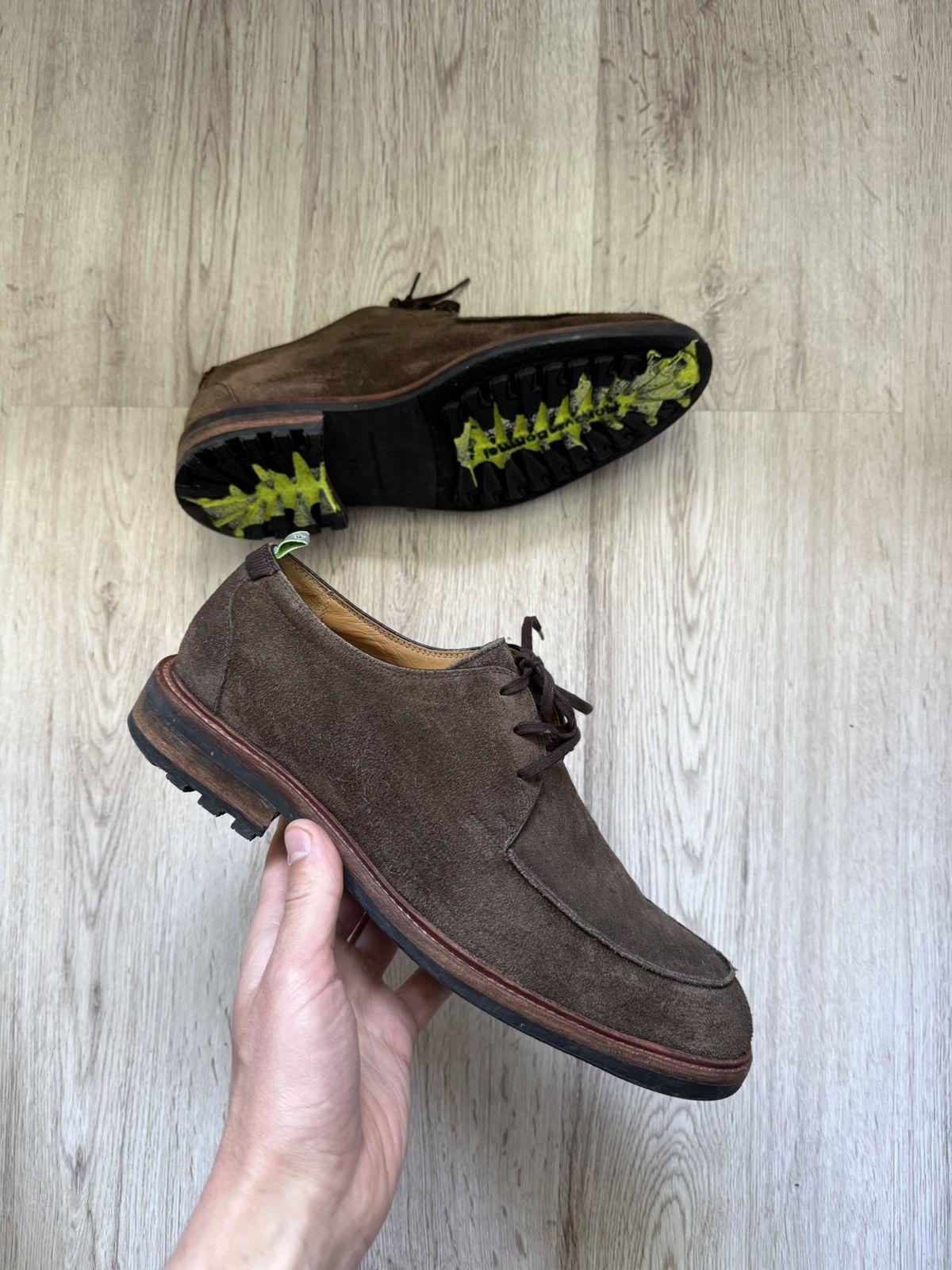 Floris van Bommel Floris van Bommel Suede Derby Shoes Neon Lug Sole 42 Size US 9 / EU 42 - 1 Thumbnail