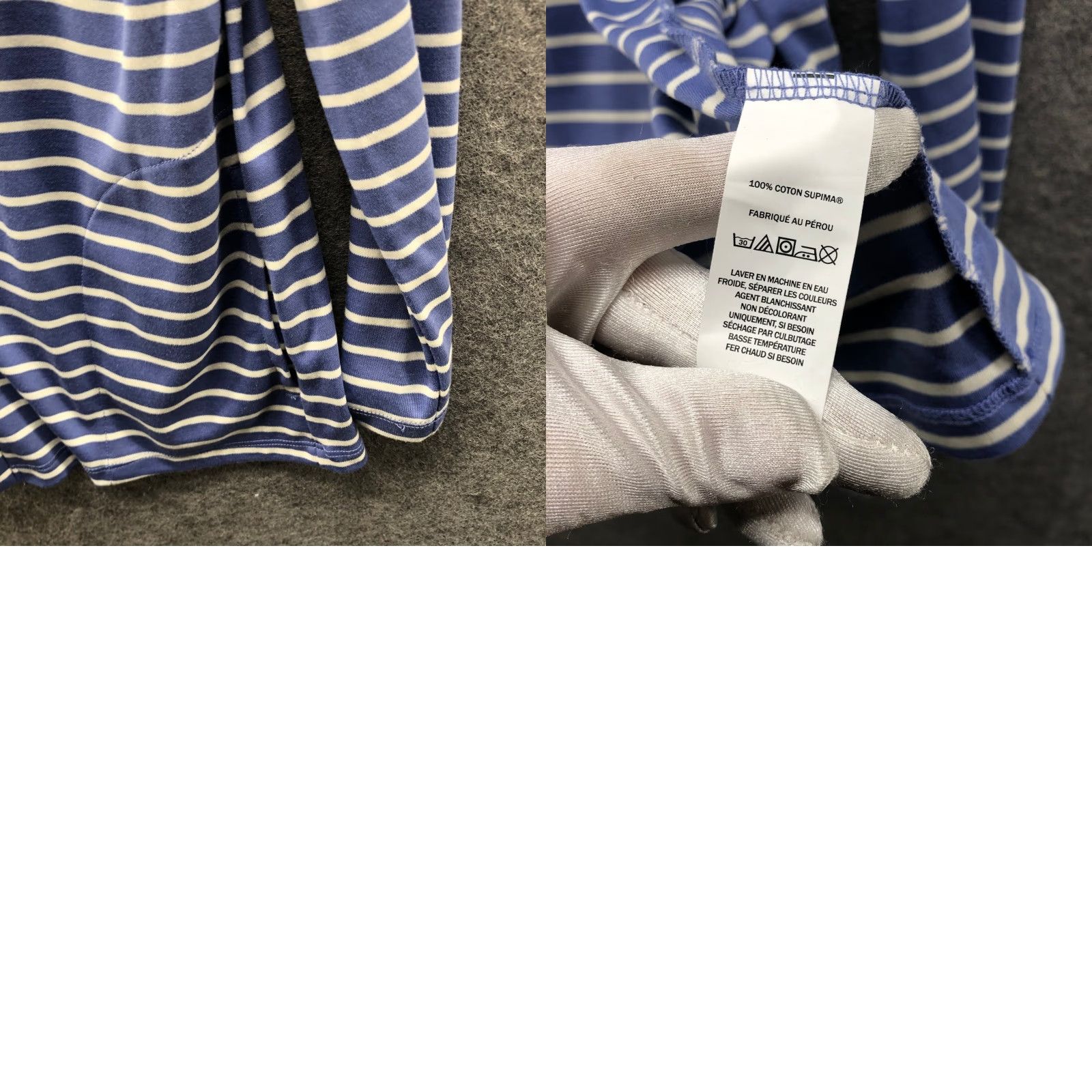 Vintage LL Bean Supima Cotton Cardigan Womens M Blue White Striped Open Front Lightweight Pockets Open Front Casual Travel All Seasons Cardigan Womens/ Girls? Size M / US 6-8 / IT 42-44 - 8 Thumbnail
