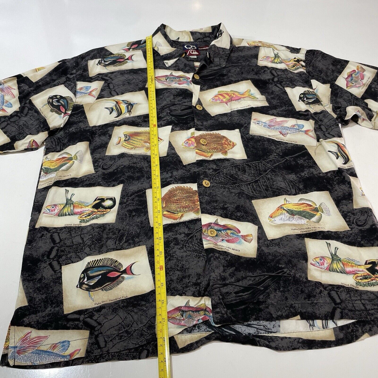 Quicksilver VTG USA Quiksilver QS Shirt Hawaiian Fish Print Shirt Rayon Size US M / EU 48-50 / 2 - 10 Thumbnail