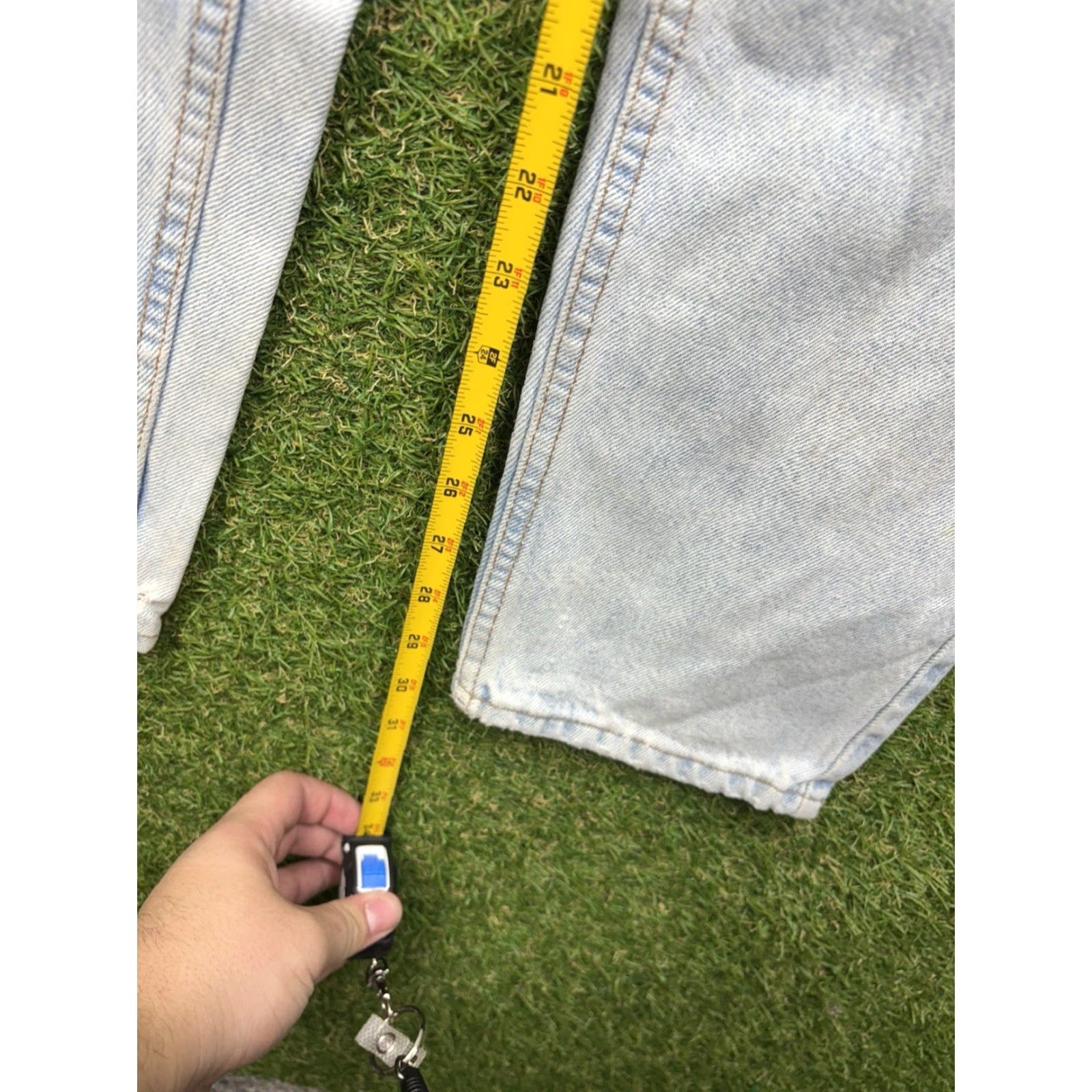 Levi's Levis 505 Jeans Mens 34x32 Regular Straight Fit Light Wash Denim Casual y2k Size US 34 / EU 50 - 4 Thumbnail