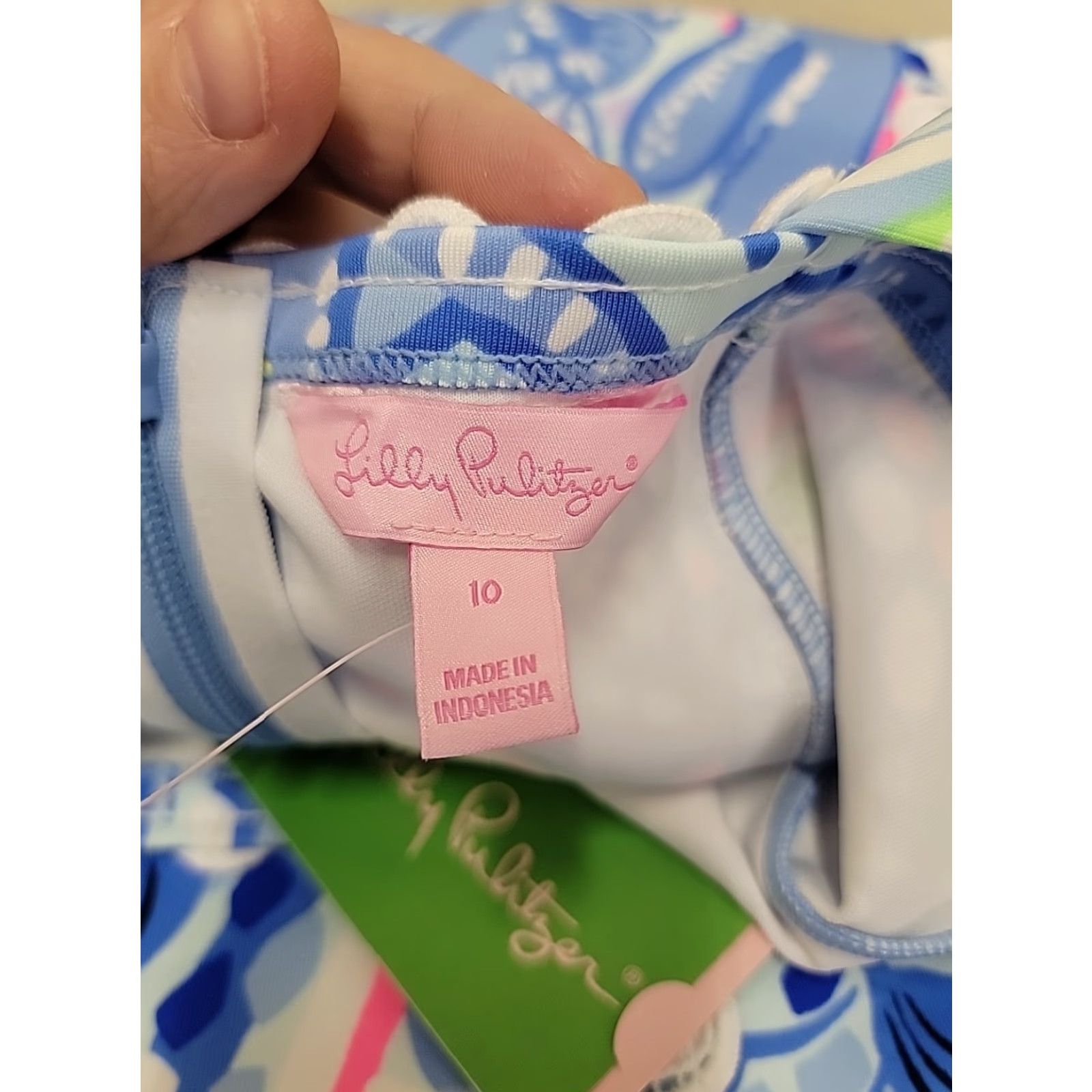 Lilly Pulitzer VINTAGE Lilly Pulitzer Janelle Shift Dress Womens 10 Blue Peri Pinch Pinch Floral Sleeveless Zip Short Spring Summer Women Mens Girls Size L / US 10 / IT 46 - 5 Thumbnail