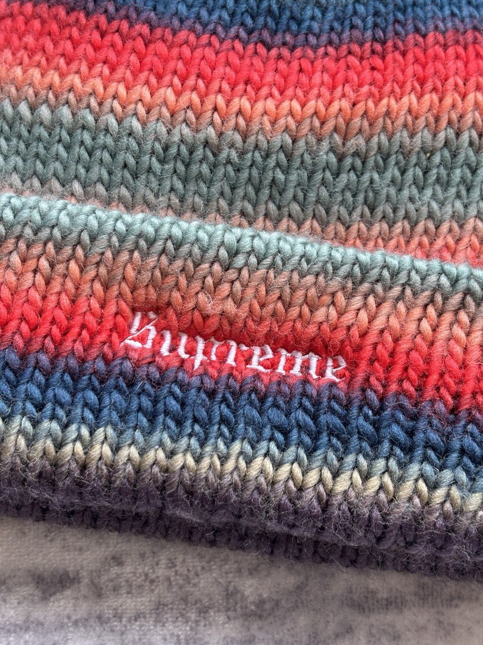 Supreme Supreme Ombré Stripe Beanie Navy Size ONE SIZE - 2 Thumbnail