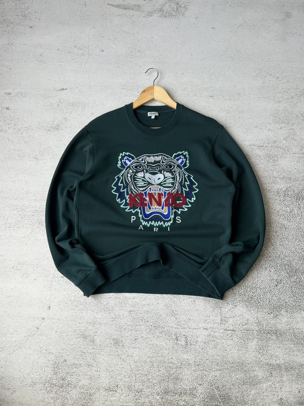 Kenzo 🐯 Kenzo Green Tiger Sweatshirt Size M Size US M / EU 48-50 / 2 - 1 Thumbnail