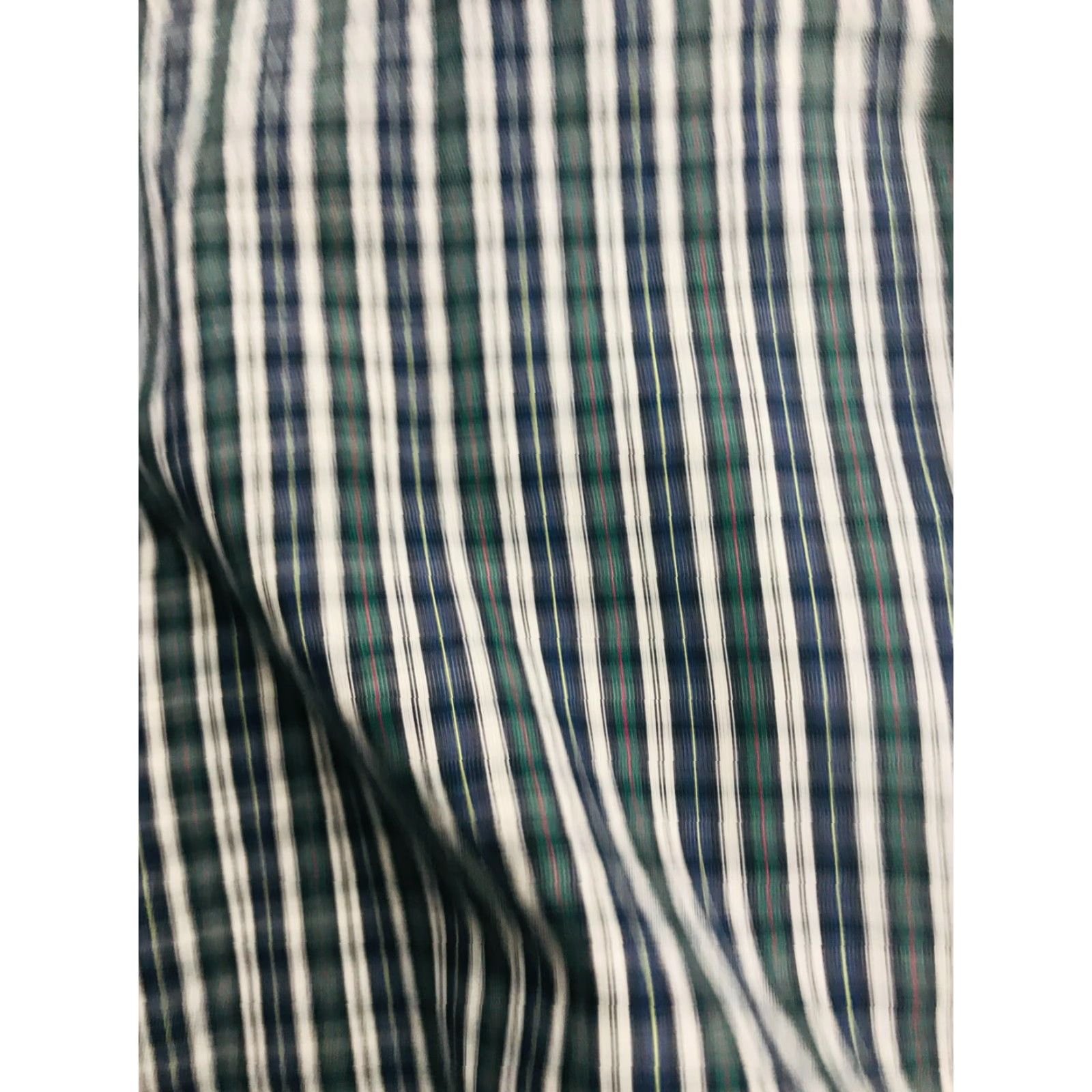 Chaps Chaps Shirt Men's Large 16-16.5 32/33 Green Navy Blue Button-Down Plaid Regular Size US L / EU 52-54 / 3 - 7 Thumbnail