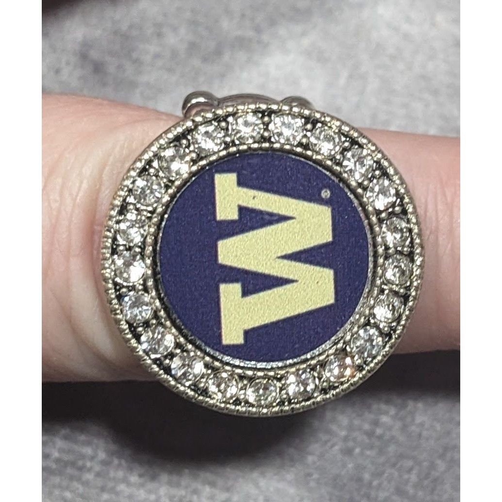 Other Washington Huskies Blue And Silver Tone Rhinestone Stretch R Size ONE SIZE - 7 Thumbnail