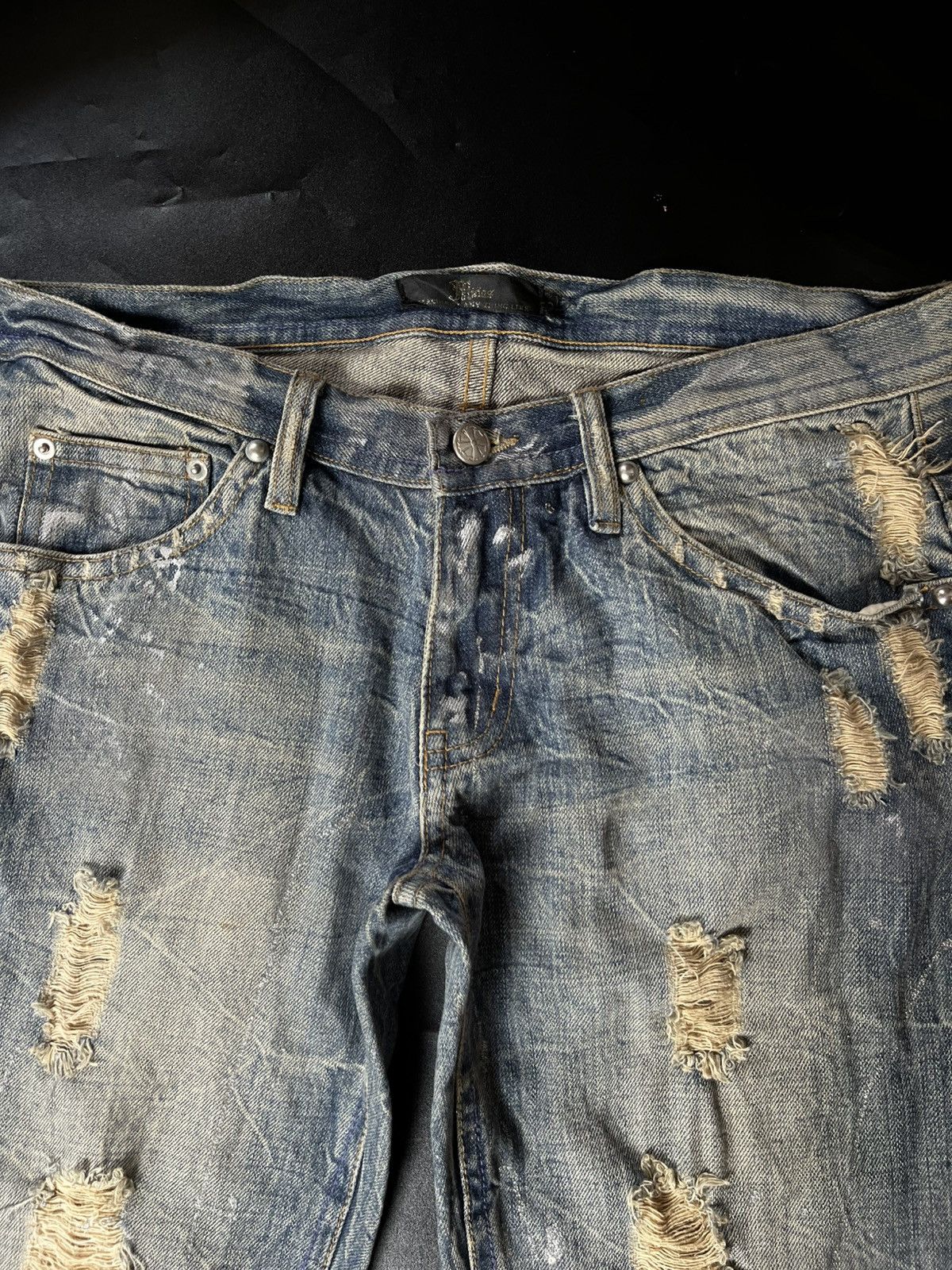If Six Was Nine × Japanese Brand Midas Distressed Crash flare demin Size US 30 / EU 46 - 6 Thumbnail