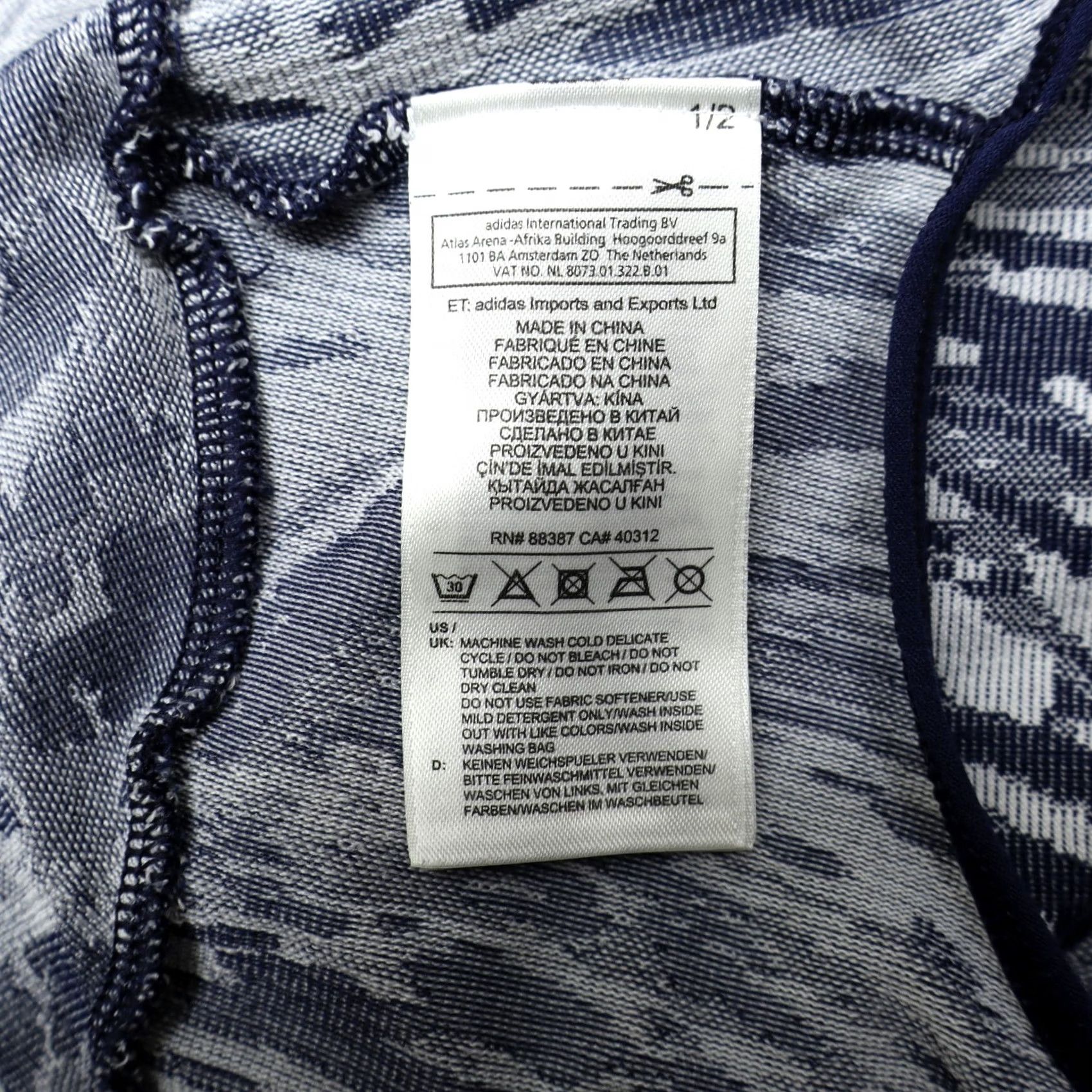 Adidas Adidas Stella McCartney CF4133 Yoga Seamless Tee Collegiate Navy/ White Sz L Size ONE SIZE - 5 Thumbnail