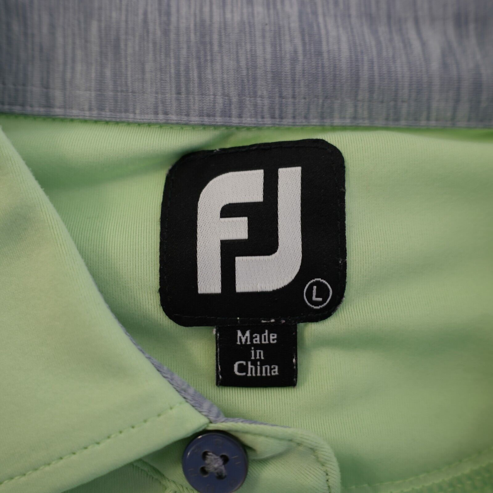 Footjoy FJ Large Footjoy Lime Green Gray Color Block Polo Shirt Shor Size US L / EU 52-54 / 3 - 9 Thumbnail