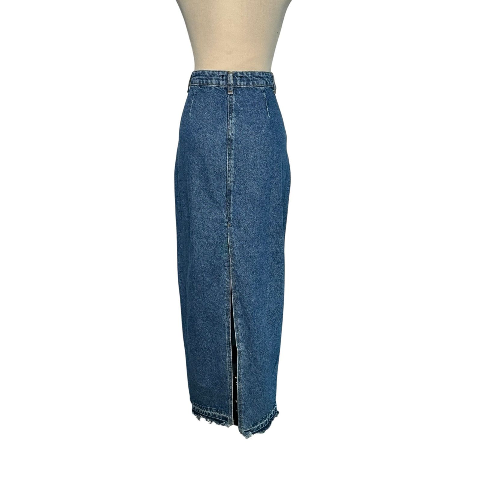 Missguided Missguided blue maxi pencil jean skirt size 6 Size 27" / US 4 / IT 40 - 2 Thumbnail