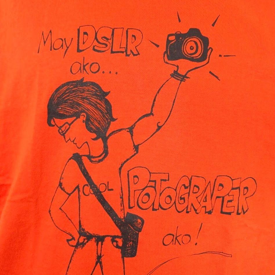 Vintage DSLR Photographer T Shirt Mens Size Medium Orange Philippines Photography Shirt Travel Vacation Tourist souvenir 2010s Mens Size US M / EU 48-50 / 2 - 3 Thumbnail