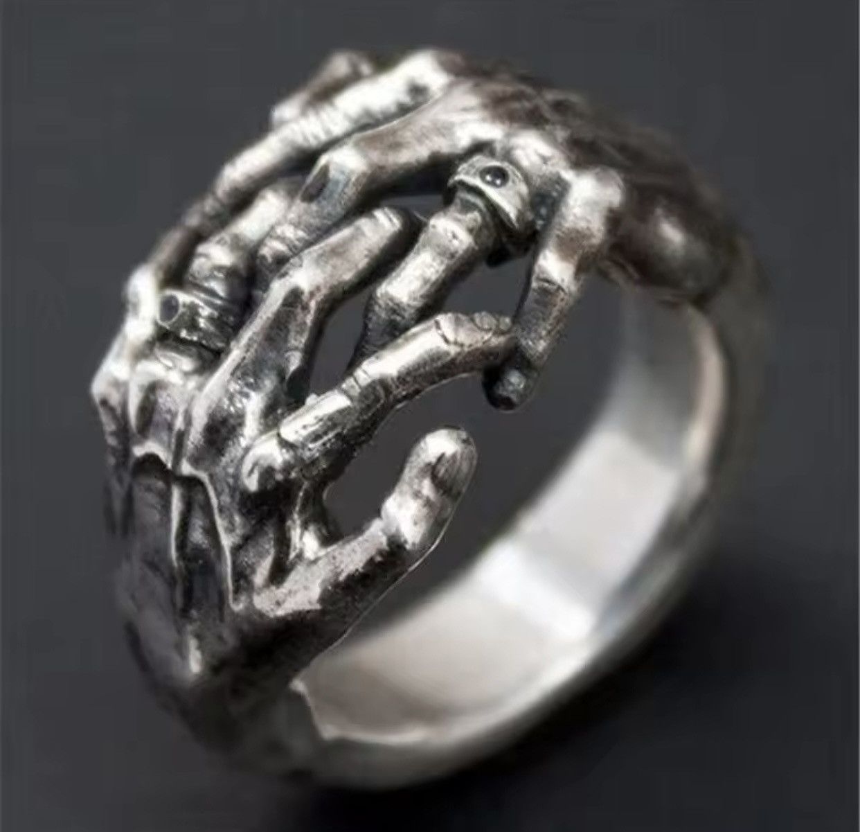 Jewelry × Vintage Skeleton Hand Ring Size ONE SIZE - 1 Thumbnail