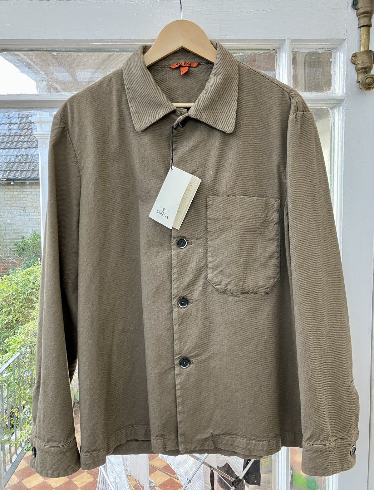 image of Barena Venezia Bakers Jacket Rrp $510 Brand Eu 50 Workwear in Stone/Beige, Men's (Size Medium)